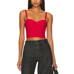 Olivia Chic Red Adara Bustier Top Size 6